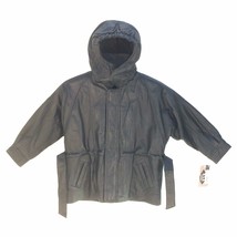 99072 USA Leather Kids 3/4 Length Jacket with Zip-Out Lining, Belt & Hoodie - $110.00