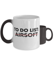 Coffee Color Changing Mug 11oz Funny To Do List Airsoft Learning Sport Saying  - £11.98 GBP