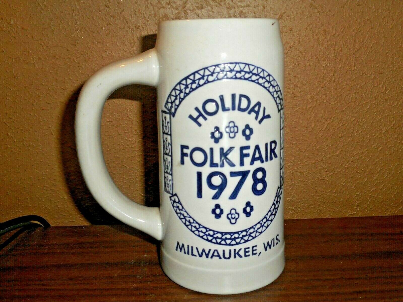 Holiday Folk Fair 1978 Latvian Milwaukee Wis Ceramarte Ceramic Honored Group Mug - $24.99