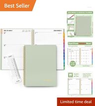 2026 Professional Planner - Waterproof Cover, Rainbow Tabs, Extra Pages ... - $37.57