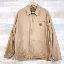 Carhartt Vintage Hamilton Jacket Canvas Workwear Beige J169 USA Made Men... - $148.49