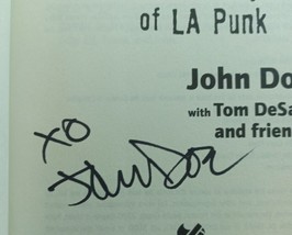 Signed by JOHN DOE  L.A. PUNK &quot;Under the Big Black Sun&quot; 1st.ed. Book w/COA - $69.25