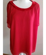 Ava &amp; Viv Brand ~ Women&#39;s Size 2XL ~ Red ~ Lined ~ Short Sleeve ~ Polyes... - $49.11 CAD