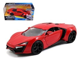 Lykan Hypersport Red &quot;Fast &amp; Furious 7&quot; (2015) Movie 1/24 Diecast Model Car by - £35.26 GBP