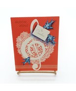 Vintage Valentine Card for Teacher with Bluebirds &amp; Musical Notes - $7.85