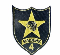 Raiders 4 patch military emblem uniform badge Chief native vtg army mari... - $9.85