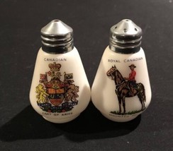 Vintage Royal Canadian Mounted Police &amp; Crest Salt &amp; Pepper Shakers - £6.38 GBP
