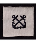 BOATSWAIN&#39;S MATE STRIKER SLEEVE INSIGNIA BLACK ON WHITE PRE-1960 NOS - $90.03 MXN