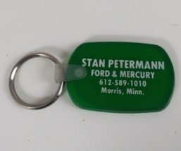 Vintage Stan Petermann Ford &amp; Mercury Morris Minnesota Plastic Keychain - $108.77 MXN