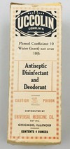 Vintage Uccolin Conklin&#39;s Medicine Bottle Box Folded Antiseptic Disinfectant - £9.52 GBP