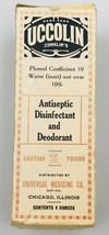 Vintage Uccolin Conklin&#39;s Medicine Bottle Box Folded Antiseptic Disinfectant - £9.10 GBP