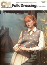 FOLK DRESSING 6 Folkcraft Sweater Fashions Knit &amp; Crochet Leaflet Viola Sylbert - £3.57 GBP