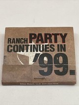 Vintage Matchbook Cover  Ranch Party Continues In ‘99   Marlboro  gmg  unstruck - £9.72 GBP