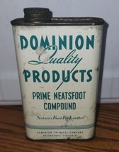 VTG Dominion  Quality Products Prime Neatsfoot Compound Tin Petersburg V... - £15.73 GBP