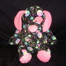 13&quot; GANZ BE HAPPY JUSTICE BLACK &amp; PINK PUPPY DOG STUFFED ANIMAL PLUSH TO... - $14.25