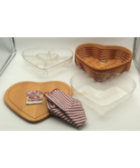 Longaberger 1999 Love Treasures Sweetheart Large Heart Basket Combo - $68.00