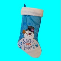 RUZ FROSTY THE SNOWMAN 17&quot; Christmas Holiday Stocking With White Cuff - $14.03