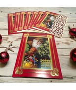 Vintage Lot/8 Merry Christmas Cards Holly Detail Envelopes Regency Holidays - €10,20 EUR