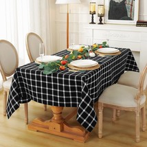 60 x 84 inches Soft Rectangle Waffle Table Cloth Wrinkle Resistant Washa... - £33.06 GBP