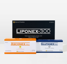 2 Full New set Glutanex 1200mg Glutathione Lipoticin 300mg Asconex 10g Vitamin C - £479.61 GBP