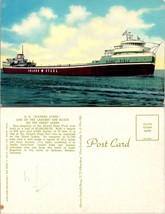 Indiana Harbor Indiana Inland Steel Fleet Wilfred Sykes Ore Boat VTG Postcard - £7.42 GBP