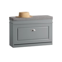 -Hg, Grey Hallway Shoe Bench Shoe Rack Shoe Cabinet With Flip-Drawer And Seat Cu - £122.29 GBP
