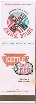 Matchbook Cover Dutch Pantry Family Restaurants Kettle &amp; Keg Lighter Shade - £0.55 GBP