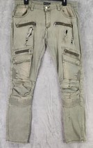 CJ Black Premium Jeans Mens 36 x 32 Green Distressed Retro Utility Skinn... - $24.74