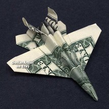 F-18 Jet Fighter Money Origami Dollar Military Army Navy Marines Air For... - $29.95