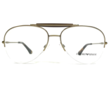 Emporio Armani Eyeglasses Frames EA 1020 3002 Matte Gold Half Rim 55-15-140 - $69.91