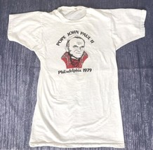Pope John Paul II Vtg 1979 Philadelphia PA Visit Shirt Adult Small Fruit of Loom - £29.22 GBP