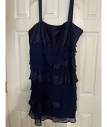 SL Fashions  Sleeveless  Navy Layered  Ruffle Dress Women  20W - £31.60 GBP