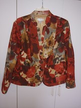 Christopher &amp; Banks Ladies Ls Lined Button BLAZER-L-COTTON SHELL-WORN ONCE-NICE - £10.46 GBP