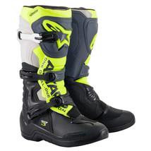 New Alpinestars Tech 3 Black Grey Flo Yellow MX ATV Mens Adult Boots Motocross - £195.42 GBP
