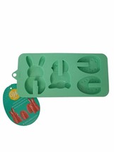 Easter 3D Silicone Green Mold Wilton 4 Cavities Bunny Egg Chick - £5.81 GBP