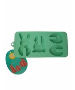 Easter 3D Silicone Green Mold Wilton 4 Cavities Bunny Egg Chick - £5.62 GBP