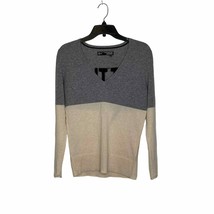 291 Two Nine One Cashmere Sweater Size 01 Let The Music In Cream Gray Wo... - £10.68 GBP