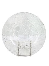 (4) Vintage Clear Embossed Glass Dinner Plates Grape Motif KIG Indonesia 10.25&quot; - £19.27 GBP
