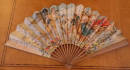 rare Vintage Advertising Fan for Benedictine Liqueur signed Maurice LeLo... - $160.00