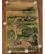Acapulco Gold Poster Vintage 1967 Impulse Green On Gold Foil - $5,591.60 MXN
