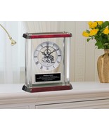 Etched Engraved Personalized Clock Silver Gear Mantel Gift Birthday Wedd... - $203.80 CAD