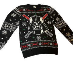 Star Wars Christmas Sweater Adult Size Small Darth Vader Holiday Festive... - $14.96