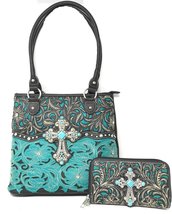 Large Rhinestone Concealed Carry Tote Bag Set in 4 Colros. - £35.55 GBP