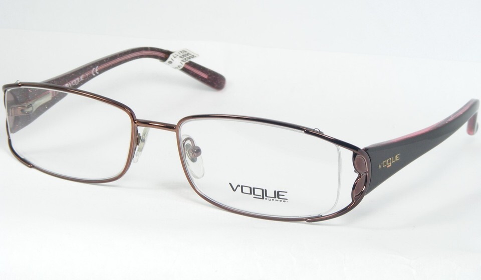 Vogue VO 3693 811 SHINY DARK BROWN EYEGLASSES GLASSES FRAME VO3693 52-17... - $67.97