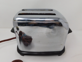 Vintage Toastmaster 1B6 Art Deco Chrome Toaster All Original Working - £43.56 GBP
