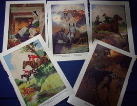 Vintage 5 Lithographs From A Book - £4.70 GBP