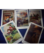 Vintage 5 Lithographs From A Book - $112.04 MXN