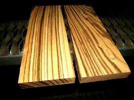 Eight (8) Pieces Thin Kiln Dried Sanded Zebrawood Lumber Wood 12&quot; X 3&quot; X 3/8&quot; - £33.43 GBP