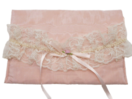 VTG Gold Label Victoria’s Secret Pink Cotton Acetate Lingerie Bag Lace T... - £51.28 GBP