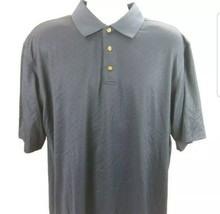 Kirkland Signature Polo Shirt Mens XL Golf Dark Blue Diamond Pattern Str... - $9.89